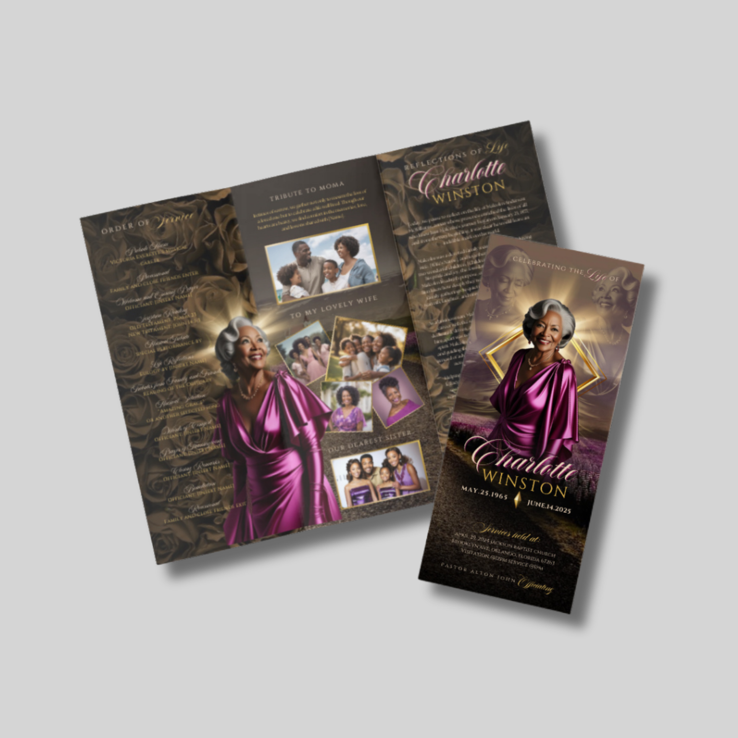 Memorial Trifold Obituary