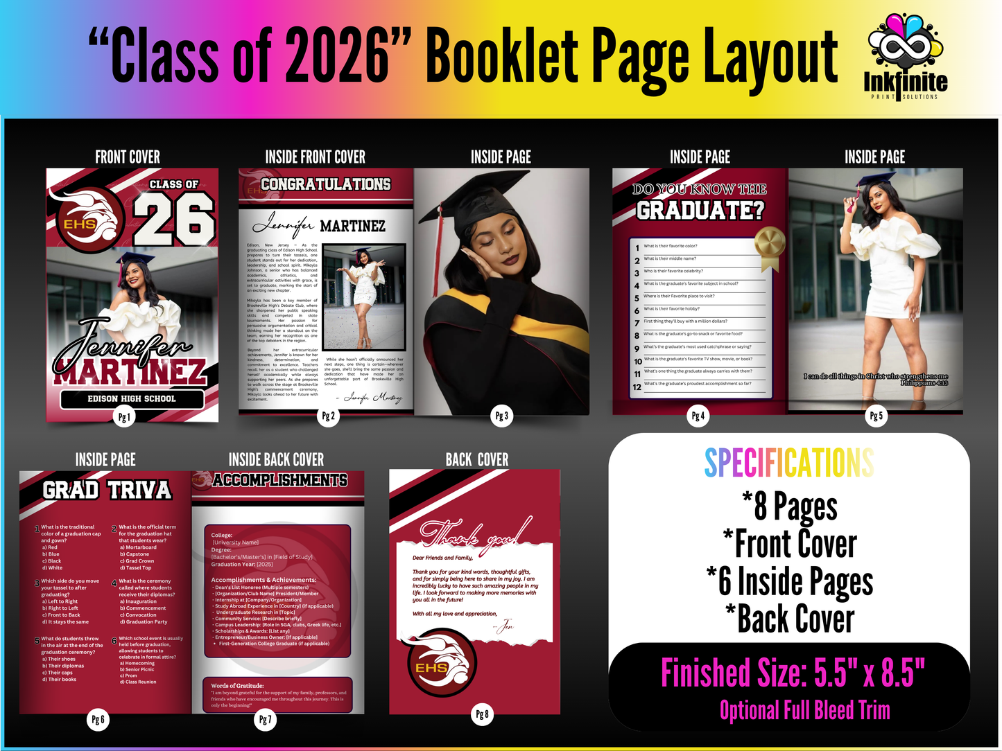 Class of 2026 Graduation Pre Made Booklet Design