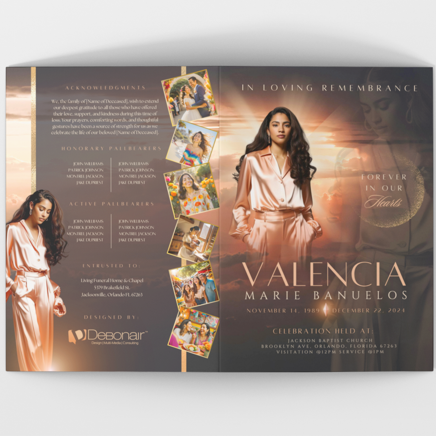 Memorial Bifold Obituary